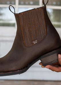 Combo Botines y Cinto Criollo Tabaco